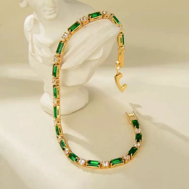 Luxury, High-end Glass Tennis Bracelet Jewelry