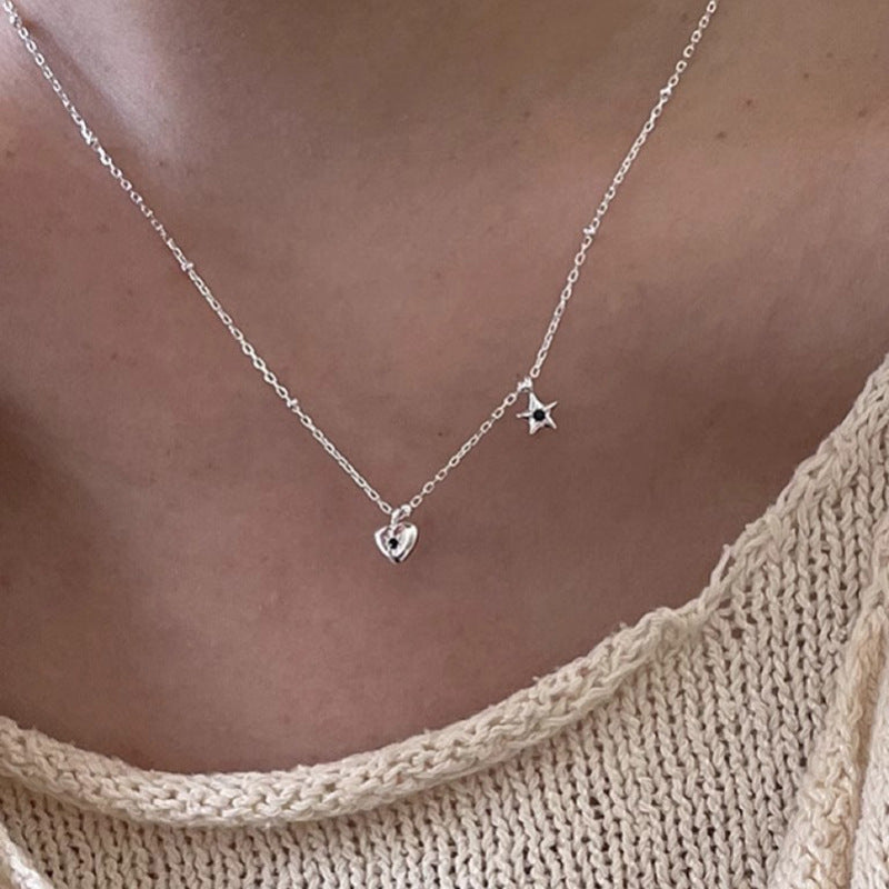 Dainty Zircon Heart Necklace For Women