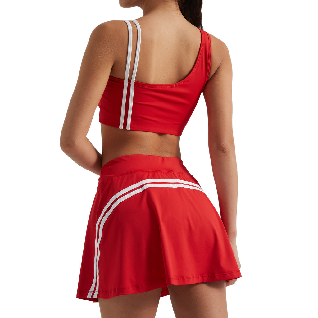 Contrasting Color Thread Yoga Clothes Sports Suit