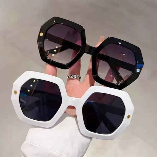 New Irregular With Personality Hexagonal Rivet Sunglasses For Women