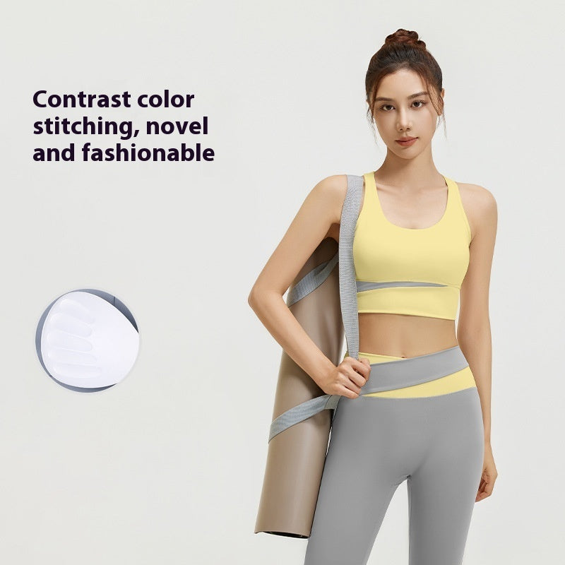High Waist Belly Contracting Yoga Clothes Shockproof Yoga Fitness Yoga Wear Suit