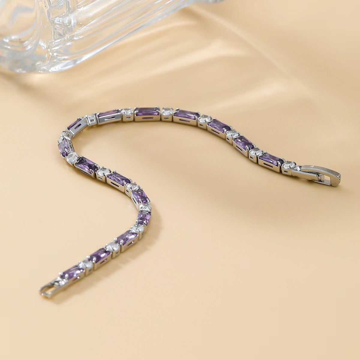 Luxury, High-end Glass Tennis Bracelet Jewelry