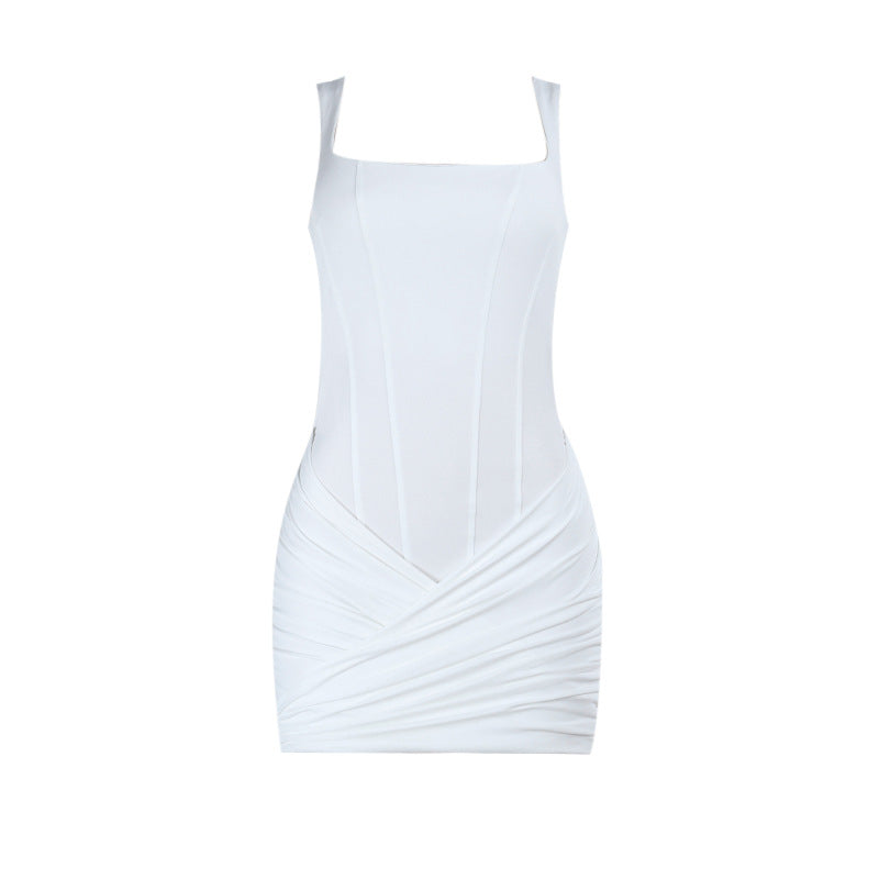 Slim-fit Pleated Designer-style Elegant Sheath Skirt