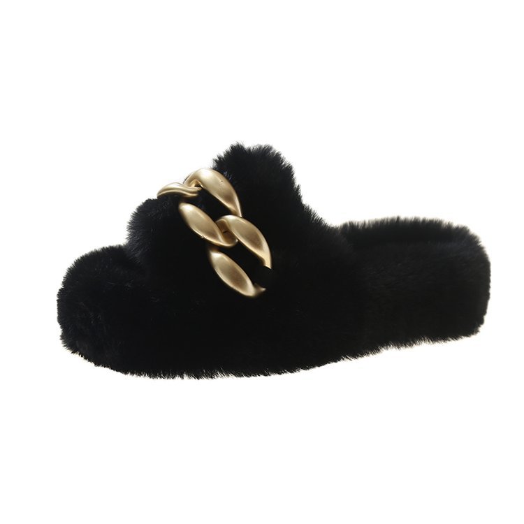 Wool Slippers With Thick Soles For Women To Wear Outside