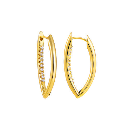 18K Gold Retro Minimalist Earrings Geometric Twist Circle Layered Light-Luxury Hoops