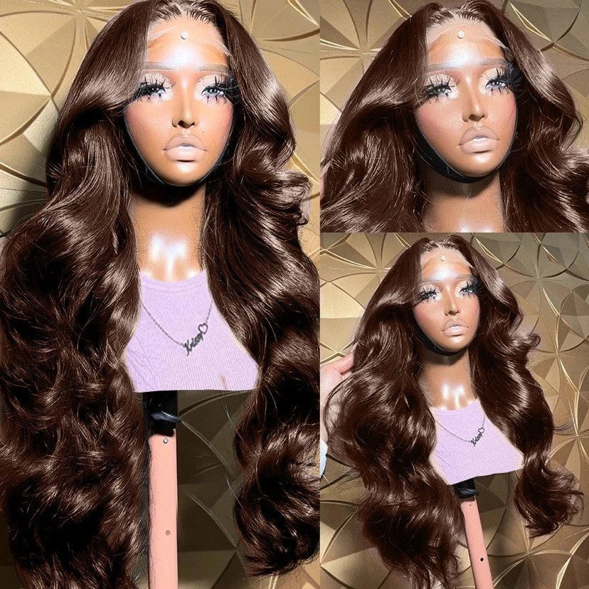 Front Lace Wig Women's Mid-length Large Wave Long Curly Hair